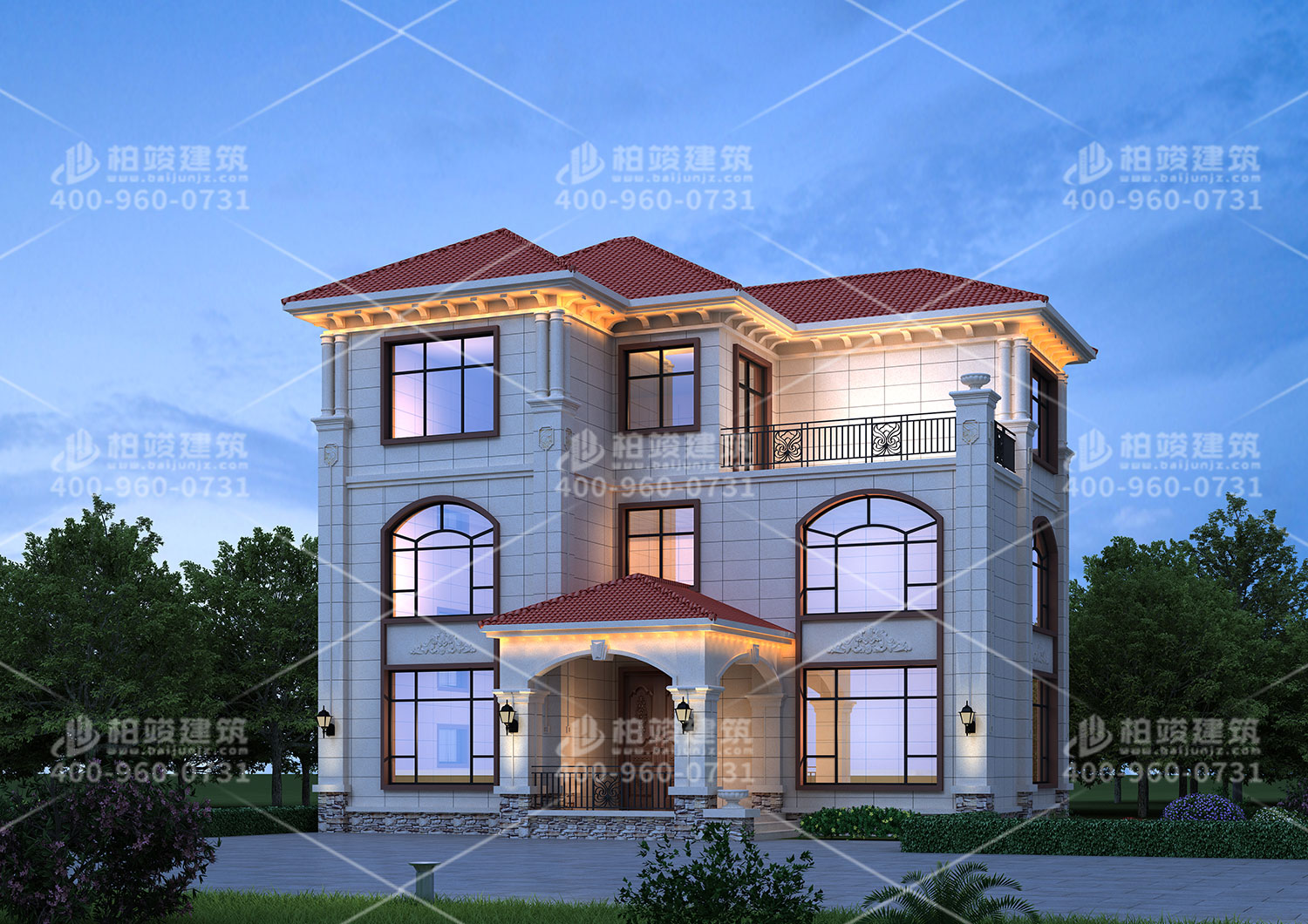 雙拼別墅設(shè)計圖，兩兄弟住的近感情更好。