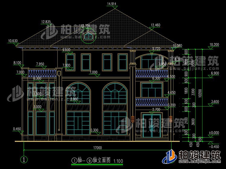 2019新農(nóng)村歐式別墅設(shè)計(jì)圖，三層自建房大氣漂亮別墅BZ368-簡(jiǎn)歐風(fēng)格