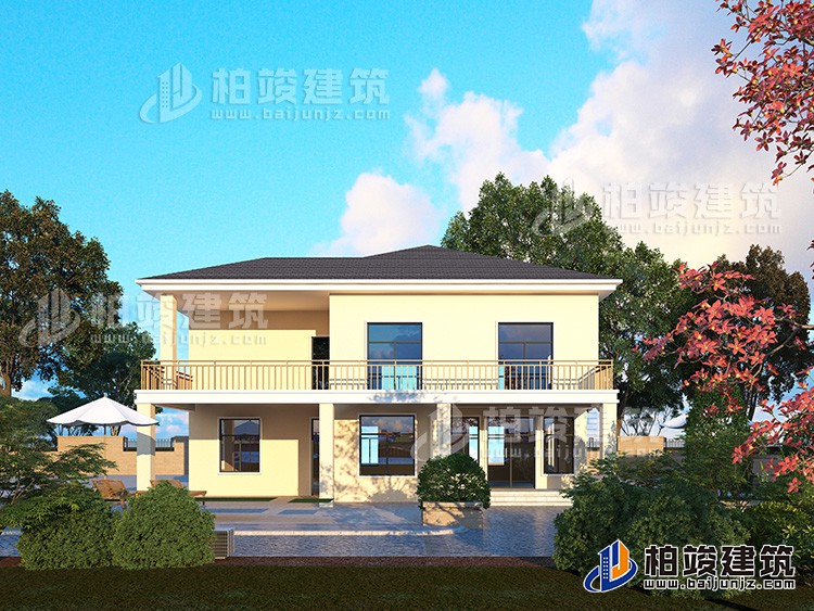 農(nóng)村二層自建房屋設(shè)計圖帶堂屋、車庫BZ292-現(xiàn)代風(fēng)格