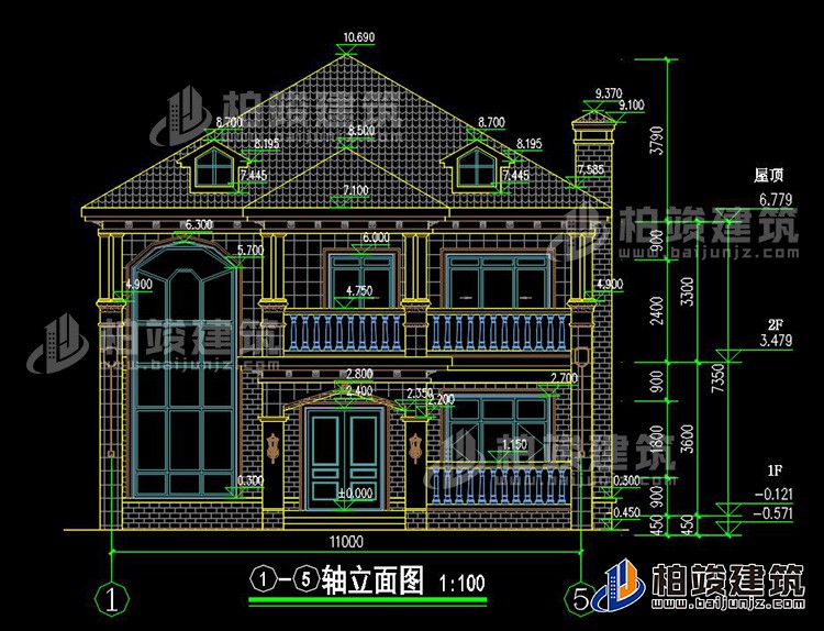 農(nóng)村二層別墅圖片大全 新款BZ2563-簡歐風格
