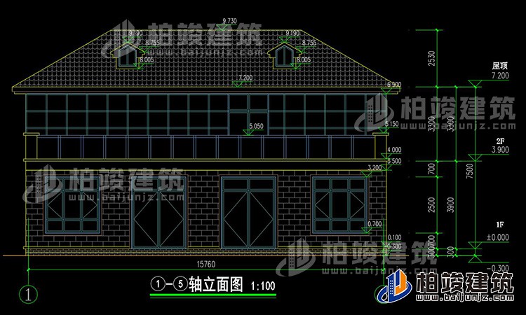 農(nóng)村二層帶商鋪住宅圖 15X16米BZ2591-簡歐風(fēng)格