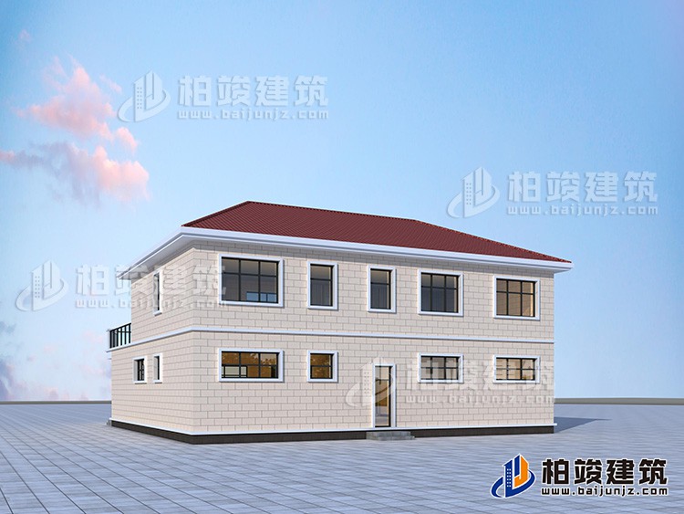農(nóng)村二層帶商鋪住宅圖 15X16米BZ2591-簡歐風(fēng)格