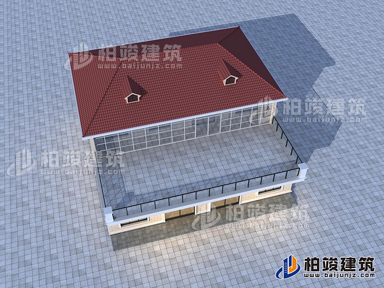 農(nóng)村二層帶商鋪住宅圖 15X16米BZ2591-簡歐風(fēng)格